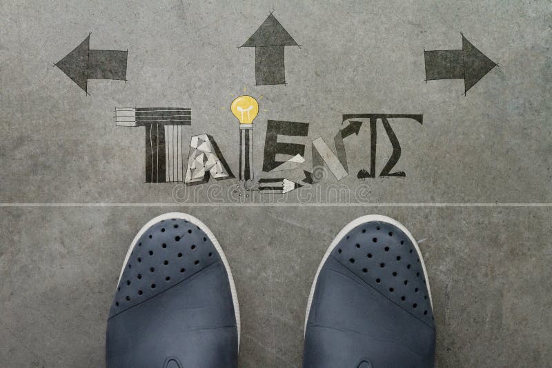 Συρμένη χέρι λέξη σχεδίου ΤΑΛΕΝΤΟΥ στοκ εικόνες