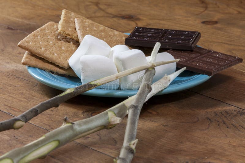 Συστατικά Smores στοκ εικόνες Συστατικά Smores στοκ εικόνες