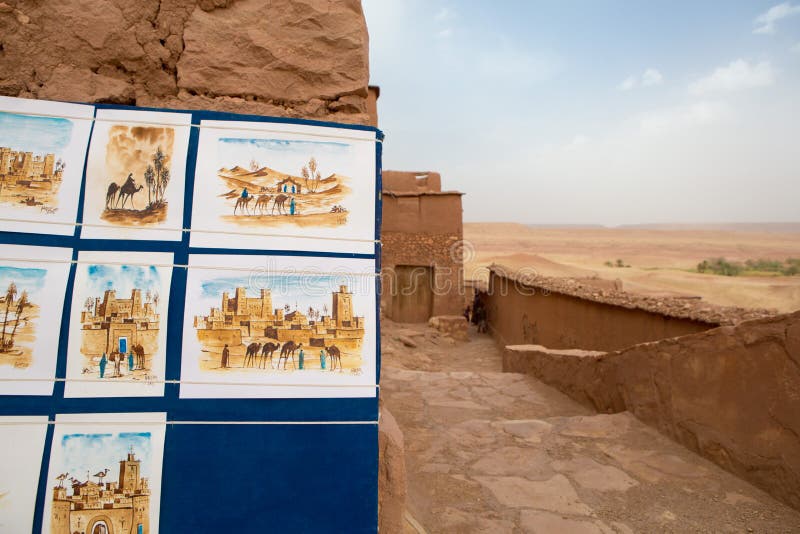 Σχέδια Ait Ben Haddou μεσαιωνικό Kasbah στο Μαρόκο στοκ εικόνες Σχέδια Ait Ben Haddou μεσαιωνικό Kasbah στο Μαρόκο στοκ εικόνες