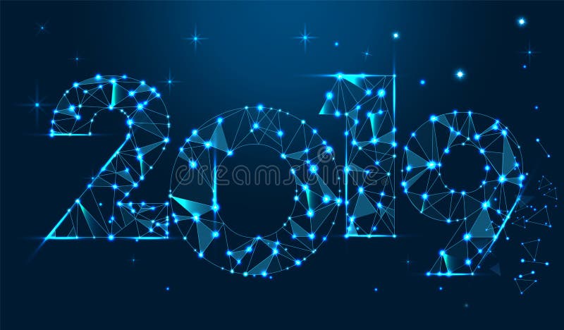 Σχέδιο εμβλημάτων καλής χρονιάς 2019 Γεωμετρική polygonal ευχετήρια κάρτα έτους του 2019 νέα διάνυσμα 8 eps ανασκόπησης πυροτεχνη διανυσματική απεικόνιση Σχέδιο εμβλημάτων καλής χρονιάς 2019 Γεωμετρική polygonal ευχετήρια κάρτα έτους του 2019 νέα διάνυσμα 8 eps ανασκόπησης πυροτεχνη διανυσματική απεικόνιση