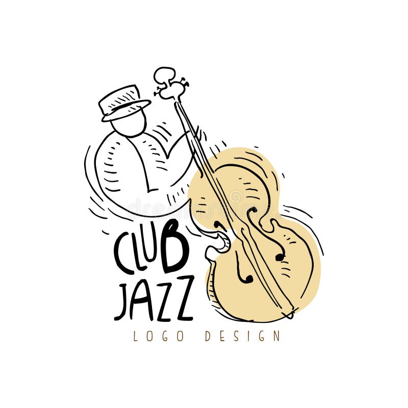 Σχέδιο λογότυπων λεσχών της Jazz, εκλεκτής ποιότητας ετικέτα μουσικής με το βιολοντσελίστα, στοιχείο για το ιπτάμενο, κάρτα, φυλλ ελεύθερη απεικόνιση δικαιώματος Σχέδιο λογότυπων λεσχών της Jazz, εκλεκτής ποιότητας ετικέτα μουσικής με το βιολοντσελίστα, στοιχείο για το ιπτάμενο, κάρτα, φυλλ ελεύθερη απεικόνιση δικαιώματος
