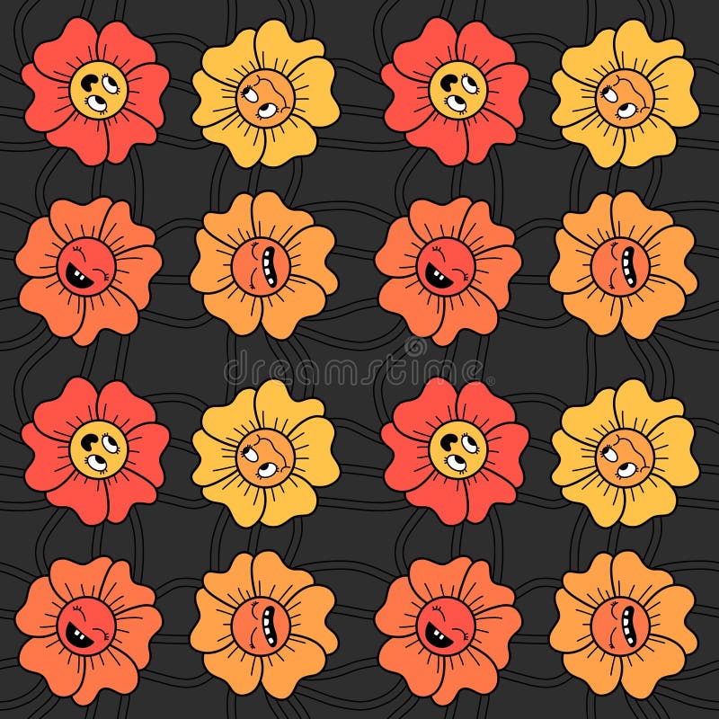 Cartoon flower seamless pattern for wrapping paper and fabrics and linens and kids clothes print and party accessories and summer textiles. High quality illustration. Cartoon flower seamless pattern for wrapping paper and fabrics and linens and kids clothes print and party accessories and summer textiles. High quality illustration