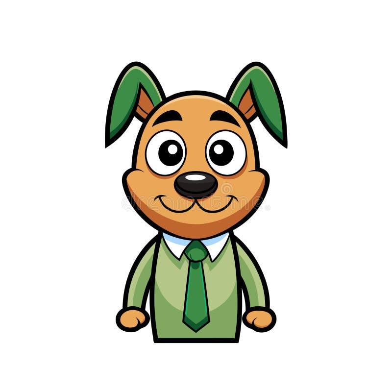 Σχεδίαση Creative Cartoon Dog Listening διανυσματική απεικόνιση