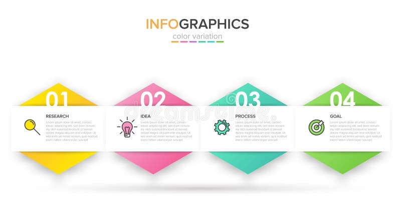 Σχεδίαση infographic με εικονίδια και 4 επιλογές ή βήματα Διάνυσμα λεπτής γραμμής Επιχειρηματική ιδέα της πληροφορίας Μπορεί να χ διανυσματική απεικόνιση