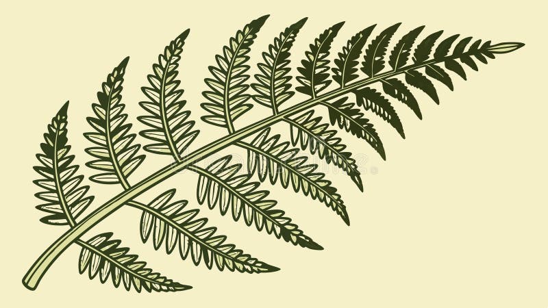 Σχεδίαση Lush Green Fern Frond Φύση και φρεσκάδα Γεννητική AI διανυσματική απεικόνιση