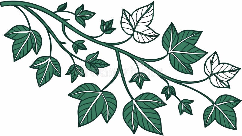 Σχεδίαση Lush Green Ivy Vine Φυσική ανάπτυξη και διανυσματική υφή Γεννητική AI διανυσματική απεικόνιση