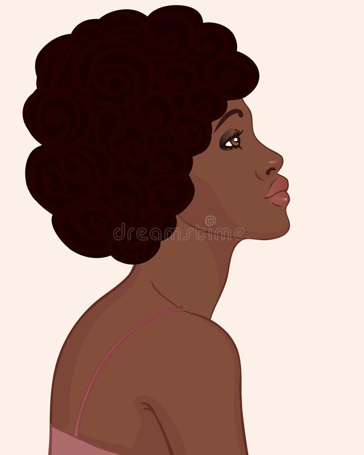 Σχεδιάγραμμα της γυναίκας αφροαμερικάνων με το afro