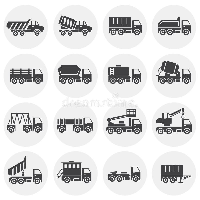 Heavy vehicle related icons set on background for graphic and web design. Simple illustration. Internet concept symbol for website button or mobile app. Heavy vehicle related icons set on background for graphic and web design. Simple illustration. Internet concept symbol for website button or mobile app