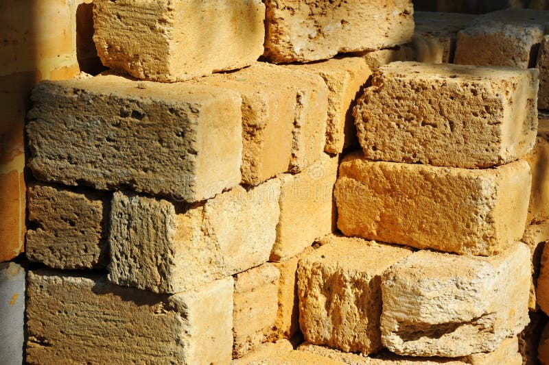 Σωρός του τούβλου ψαμμίτη στοκ φωτογραφία