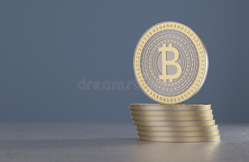 Σωρός των χρυσών και ασημένιων bitcoins για παράδειγμα για το crypto-νόμισμα μπροστά από το θολωμένο μπλε υπόβαθρο στοκ φωτογραφίες Σωρός των χρυσών και ασημένιων bitcoins για παράδειγμα για το crypto-νόμισμα μπροστά από το θολωμένο μπλε υπόβαθρο στοκ φωτογραφίες