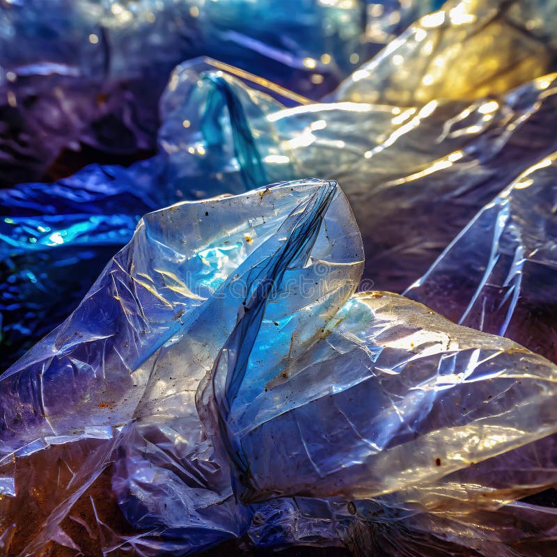 σωρός χρησιμοποιημένων πλαστικών σακουλών ρύπανση και έννοια περιβαλλοντικής ζημίας απεικόνιση αποθεμάτων