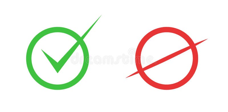 Σωστά και ανακριβή εικονίδια Αληθινά και ψεύτικα σημάδια διάνυσμα απεικόνιση αποθεμάτων Σωστά και ανακριβή εικονίδια Αληθινά και ψεύτικα σημάδια διάνυσμα απεικόνιση αποθεμάτων