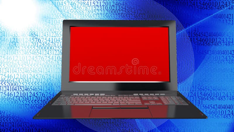 σύγχρονο lap-top καινοτομίας για τη σφαιρική τεχνολογία Διαδικτύου ελεύθερη απεικόνιση δικαιώματος