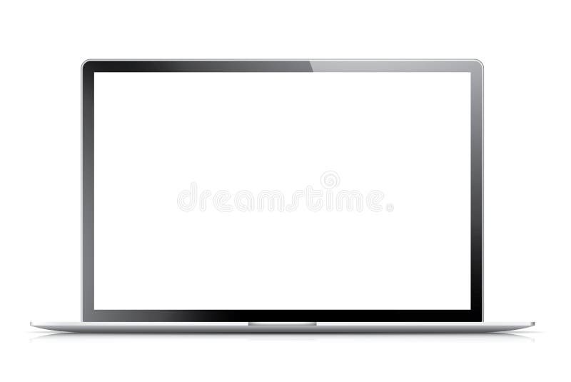 σύγχρονο lap-top με την κενή οθόνη ελεύθερη απεικόνιση δικαιώματος