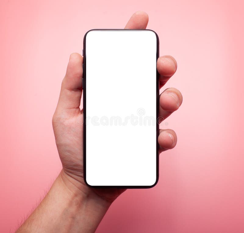 Σύγχρονο smartphone με λευκή κενή οθόνη σε ροζ φόντο στοκ φωτογραφία με δικαίωμα ελεύθερης χρήσης Σύγχρονο smartphone με λευκή κενή οθόνη σε ροζ φόντο στοκ φωτογραφία με δικαίωμα ελεύθερης χρήσης