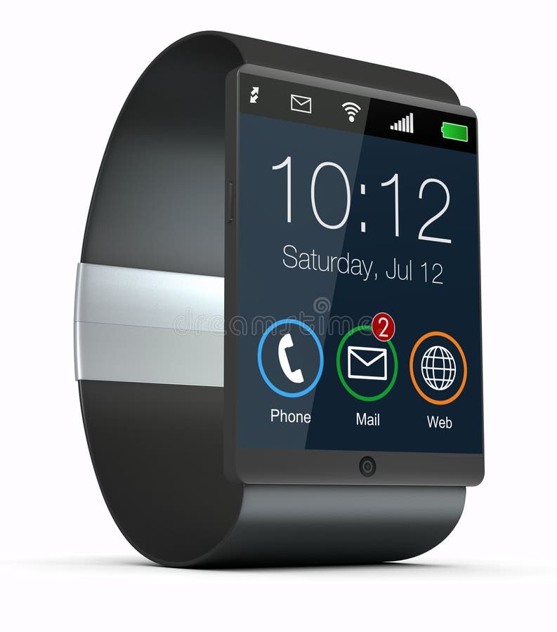 Σύγχρονο smartwatch απεικόνιση αποθεμάτων Σύγχρονο smartwatch απεικόνιση αποθεμάτων