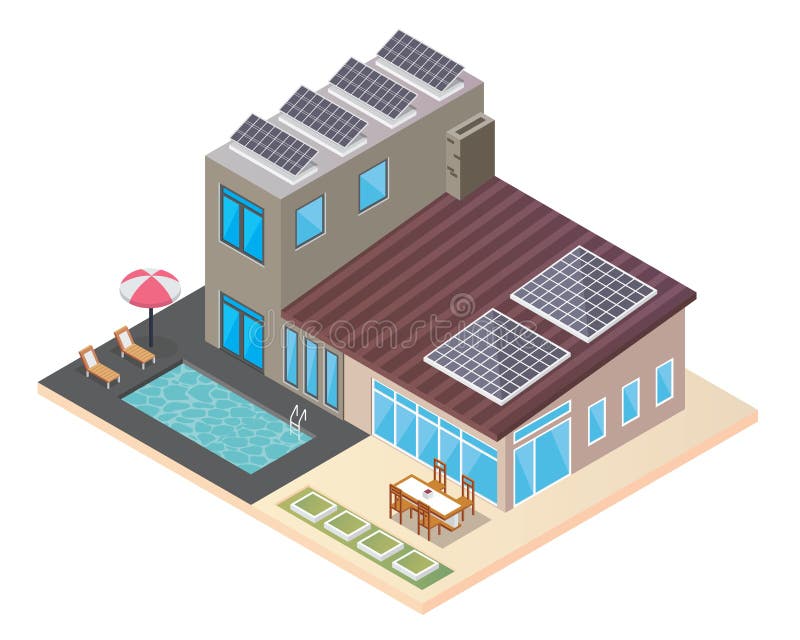 Σύγχρονο φιλικό θερμοκήπιο Eco πολυτέλειας Isometric με το ηλιακό πλαίσιο ελεύθερη απεικόνιση δικαιώματος Σύγχρονο φιλικό θερμοκήπιο Eco πολυτέλειας Isometric με το ηλιακό πλαίσιο ελεύθερη απεικόνιση δικαιώματος
