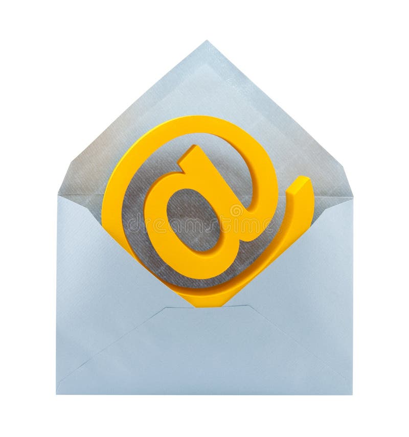 E-mail symbol and envelope with clipping path. E-mail symbol and envelope with clipping path