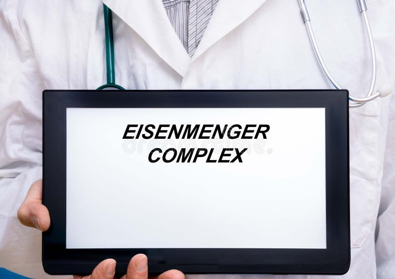 σύμπλεγμα eisenmenger. γιατρός με κείμενο σπάνιας ή ορφανής νόσου σε σύμπλεγμα οθόνης tablet