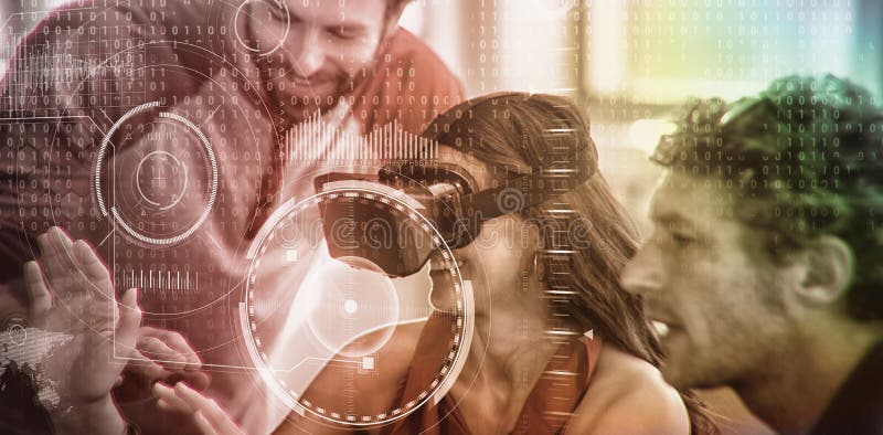 Σύνθετη εικόνα της μπλε διεπαφής τεχνολογίας με το δυαδικό κώδικα ελεύθερη απεικόνιση δικαιώματος Σύνθετη εικόνα της μπλε διεπαφής τεχνολογίας με το δυαδικό κώδικα ελεύθερη απεικόνιση δικαιώματος