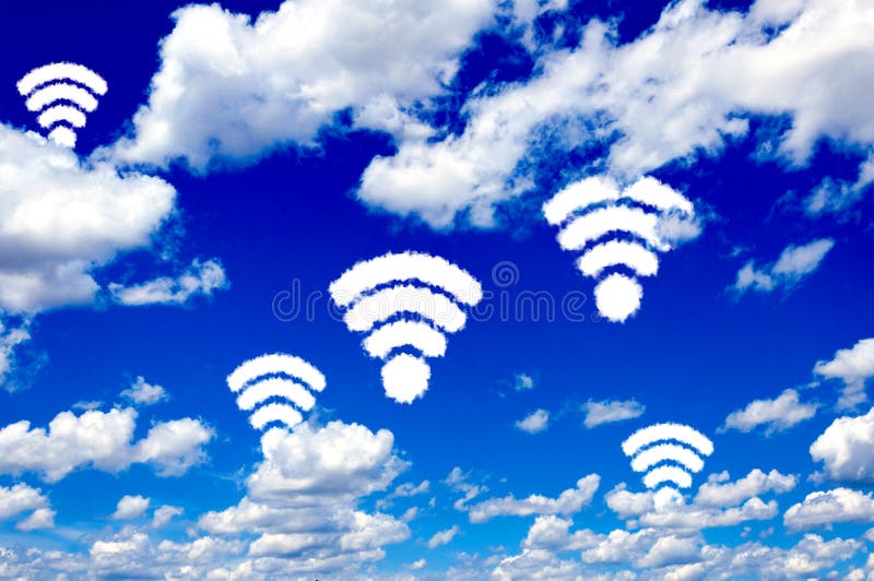 Σύννεφα WiFi στοκ εικόνες