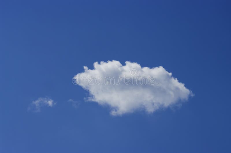 Blue sky and single cloud in landscape orientation. Blue sky and single cloud in landscape orientation