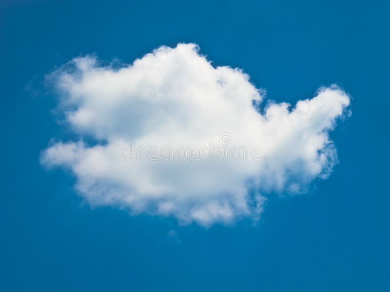 Single cumulus cloud and clean blue sky. Single cumulus cloud and clean blue sky