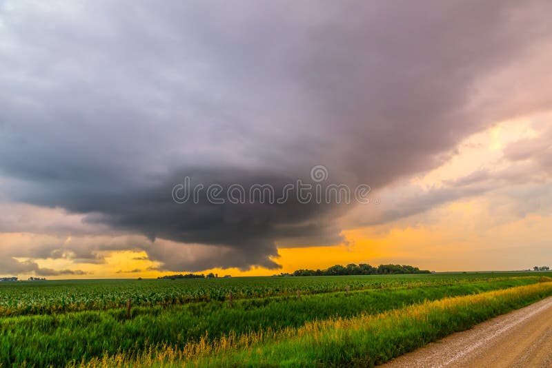 Wall cloud at the base of a rotating thunderstorm or also known as a mesocyclone. mesocyclones can produce tornados and are usually associated with severe weather. Wall cloud at the base of a rotating thunderstorm or also known as a mesocyclone. mesocyclones can produce tornados and are usually associated with severe weather.
