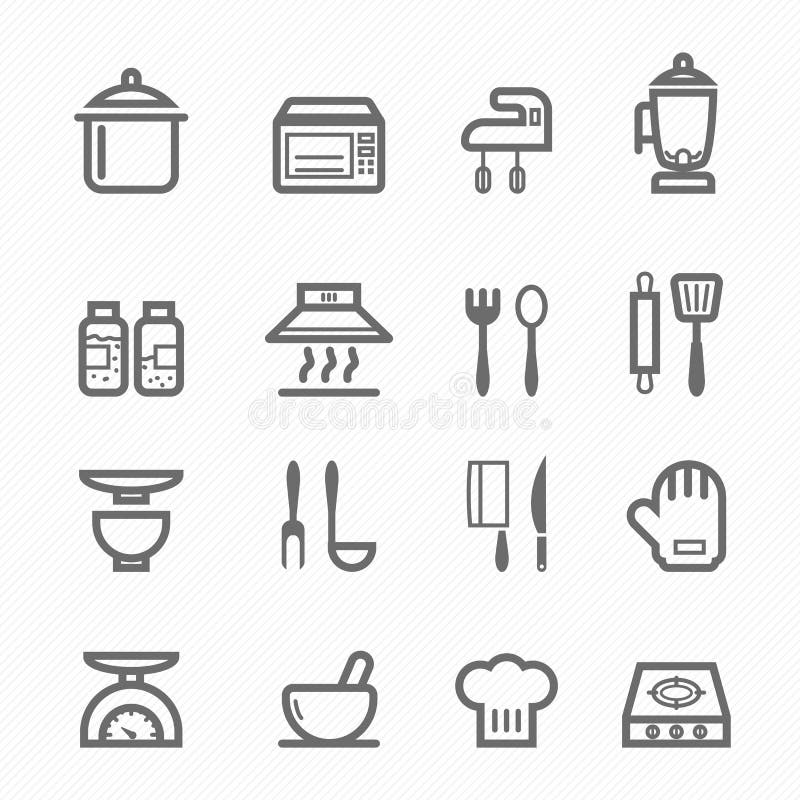 Kitchen symbol line icon on white background vector illustration. Kitchen symbol line icon on white background vector illustration