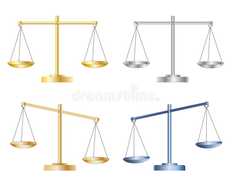 Four scale in four different colors illustration. An additional Vector .Eps file available. (you can use elements separately). Four scale in four different colors illustration. An additional Vector .Eps file available. (you can use elements separately)