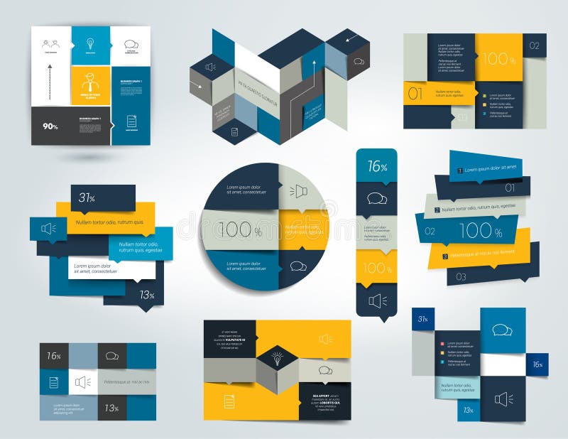 Set of Blue infographics elements, schedules, tabs, banners, charts. Minimalistic vector design infographic. Set of Blue infographics elements, schedules, tabs, banners, charts. Minimalistic vector design infographic.