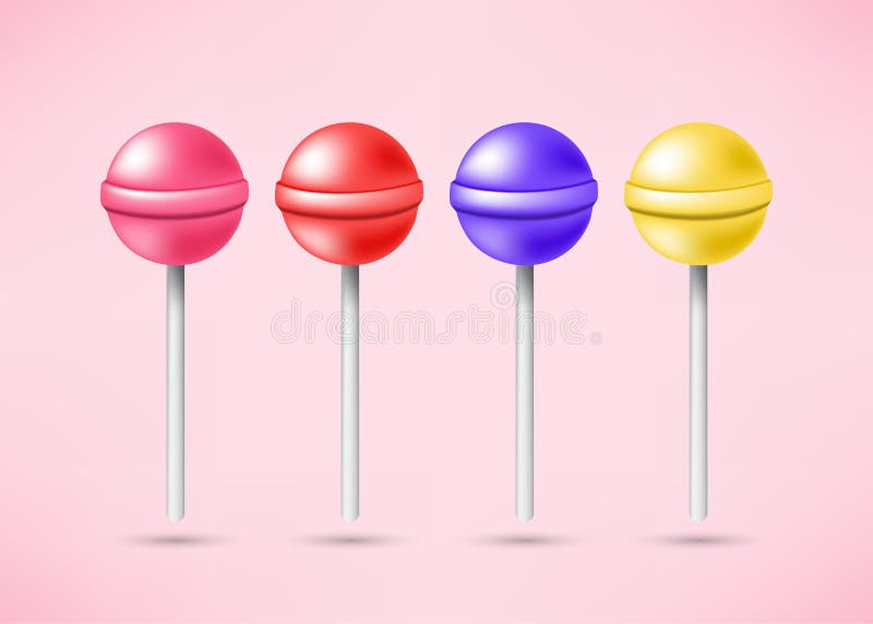 Σύνολο φωτεινών γλυκών lollipops ελεύθερη απεικόνιση δικαιώματος Σύνολο φωτεινών γλυκών lollipops ελεύθερη απεικόνιση δικαιώματος