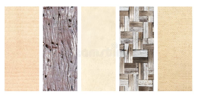 σύνολο κάθετων ή οριζόντιων πανό με υφή eco paper wood canvas μπαμπού. αειφόρος ανάπτυξη της στρατηγικής στοκ φωτογραφίες με δικαίωμα ελεύθερης χρήσης