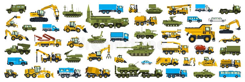σύνολο κατασκευαστικού και στρατιωτικού εξοπλισμού. συλλογή μεταφορών. εξοπλισμός κατασκευής δεξαμενών