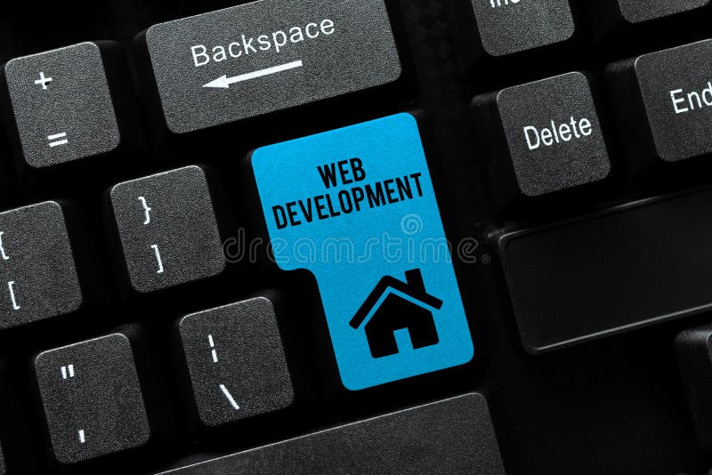 σύνταξη εμφάνισης ανάπτυξης web κειμένου. δημιουργία διαδικτύου web αφηρημένη δακτυλογράφηση εργασιών γραφείου απεικόνιση αποθεμάτων