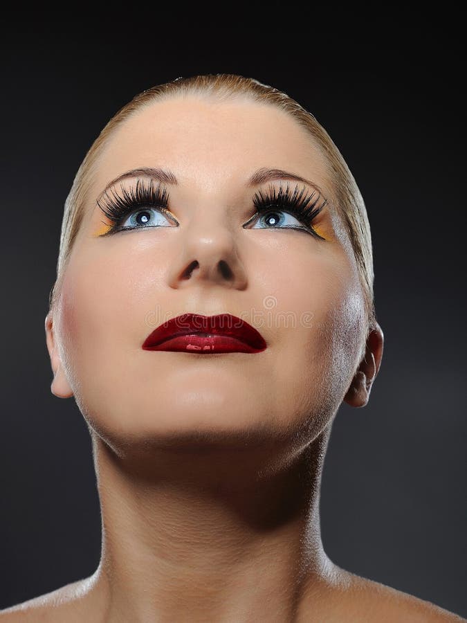 τάση μόδας πτώσης makeup στοκ εικόνες τάση μόδας πτώσης makeup στοκ εικόνες