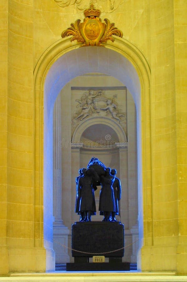 Marshall Ferdinand Foch, French Hero of the First World War was buried in the Dome d`Invalides alongside Napoleon Bonaparte, Paris, France. Marshall Ferdinand Foch, French Hero of the First World War was buried in the Dome d`Invalides alongside Napoleon Bonaparte, Paris, France.