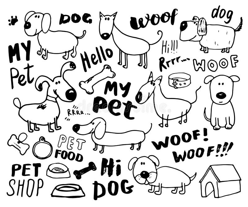 Τα αστεία σκυλιά doodle θέτουν Συρμένη χέρι σκιαγραφημένη διανυσματική απεικόνιση συλλογής κατοικίδιων ζώων στο άσπρο υπόβαθρο διανυσματική απεικόνιση Τα αστεία σκυλιά doodle θέτουν Συρμένη χέρι σκιαγραφημένη διανυσματική απεικόνιση συλλογής κατοικίδιων ζώων στο άσπρο υπόβαθρο διανυσματική απεικόνιση