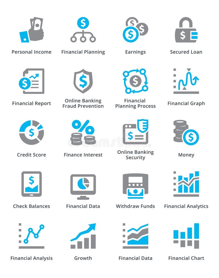 This set contains personal & business finance icons that can be used for designing and developing websites, as well as printed materials and presentations. This set contains personal & business finance icons that can be used for designing and developing websites, as well as printed materials and presentations.