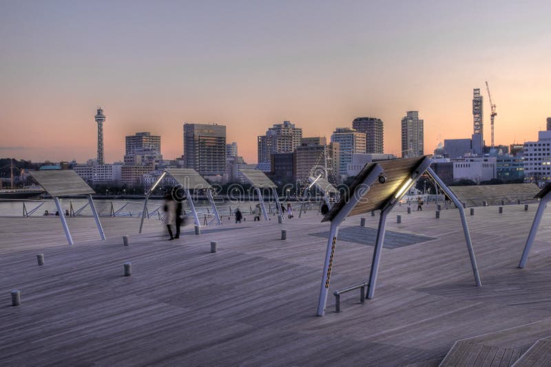 τελικό yokohama osanbashi της Ιαπωνίας στοκ εικόνες