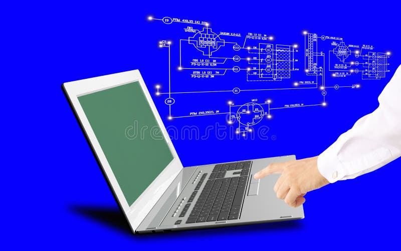 Τεχνολογίες Διαδικτύου υπολογιστών εφαρμοσμένης μηχανικής στοκ εικόνα
