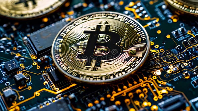 τεχνολογία κρυπτογράφησης αλυσίδας blockcoin στο φόντο της κάρτας ψηφιακών κυκλωμάτων κινητής τηλεφωνίας διανυσματική απεικόνιση