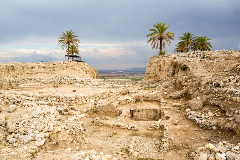 Τηλ. Megiddo, Ισραήλ στοκ εικόνες Τηλ. Megiddo, Ισραήλ στοκ εικόνες