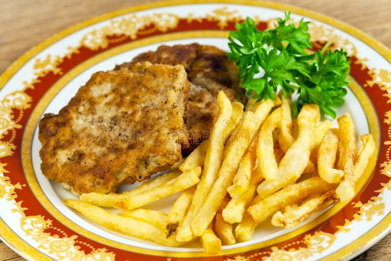 τηγανισμένες cutlet πατάτες κρέ&a στοκ εικόνες τηγανισμένες cutlet πατάτες κρέ&a στοκ εικόνες