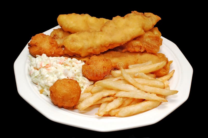 τηγανισμένο ψάρια platter στοκ φωτογραφία