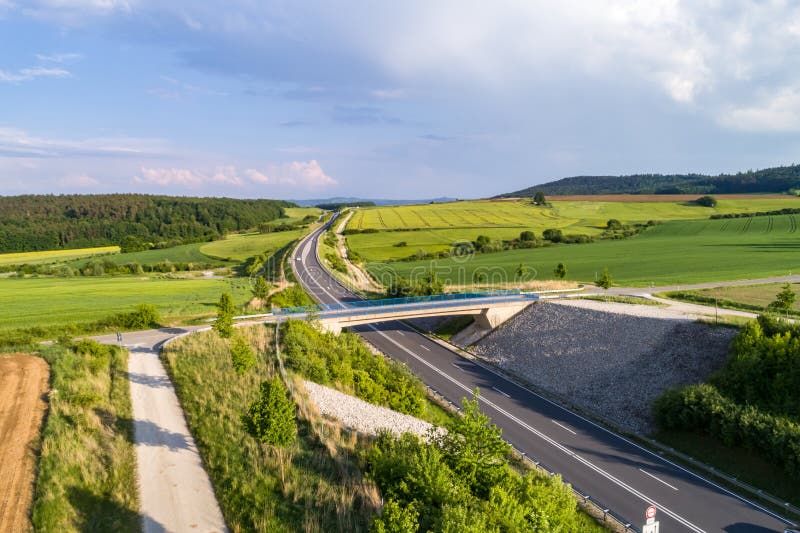 τμήμα του autobahn στοκ εικόνες