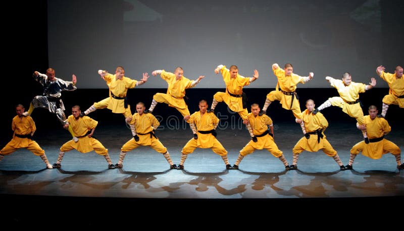 MANAMA, BAHRAIN - MARCH 28: Shaolin Temple group of China performs on March 28, 2012 in Bahrain on the occasion of Seventh Spring of Culture festival. MANAMA, BAHRAIN - MARCH 28: Shaolin Temple group of China performs on March 28, 2012 in Bahrain on the occasion of Seventh Spring of Culture festival