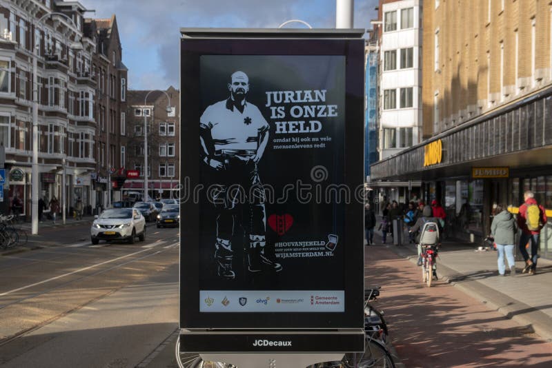 Billboard Jurian Is Onze Held At Amsterdam The Netherlands 22-1-2021. Billboard Jurian Is Onze Held At Amsterdam The Netherlands 22-1-2021.