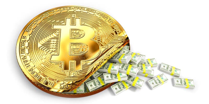 Το Bitcoin αύξησε την αξία από παρουσιάζει πολύ χύσιμο τραπεζογραμματίων αμερικανικών δολαρίων από ένα γιγαντιαίο νόμισμα κομματι ελεύθερη απεικόνιση δικαιώματος Το Bitcoin αύξησε την αξία από παρουσιάζει πολύ χύσιμο τραπεζογραμματίων αμερικανικών δολαρίων από ένα γιγαντιαίο νόμισμα κομματι ελεύθερη απεικόνιση δικαιώματος