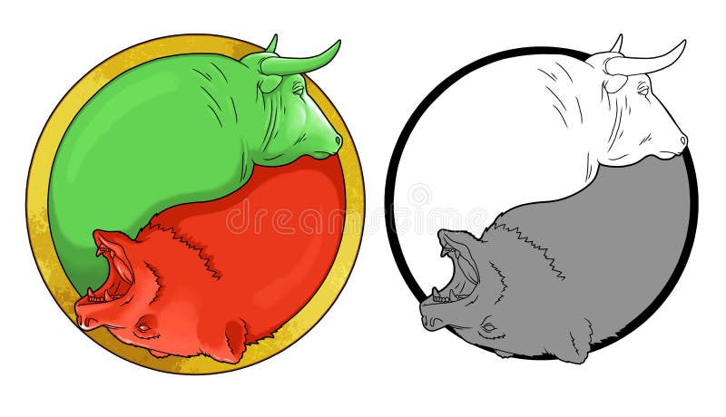 Το Bull και αντέχει απεικόνιση αποθεμάτων Το Bull και αντέχει απεικόνιση αποθεμάτων